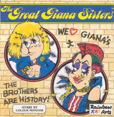 The cover of The Great Giana Sisters, Atari ST version